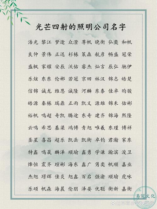 教育照明公司起名字_教育照明公司起名字大全