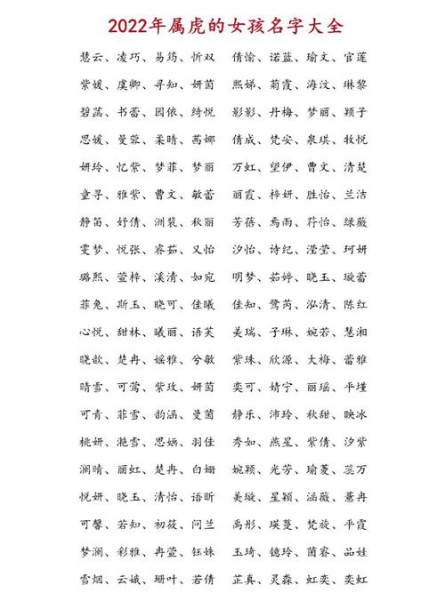 明年三月的女虎宝宝起名字_明年三月的女虎宝宝起名字大全