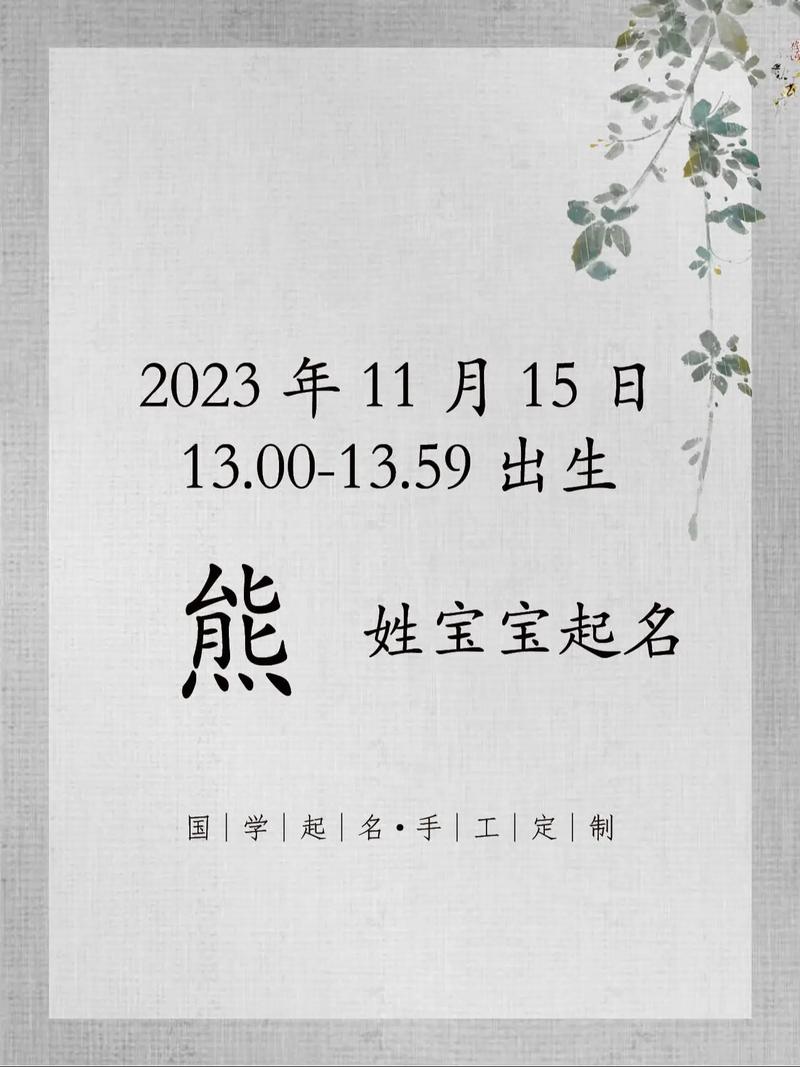 熊家长给娃起名字大全_熊家长给娃起名字大全四个字