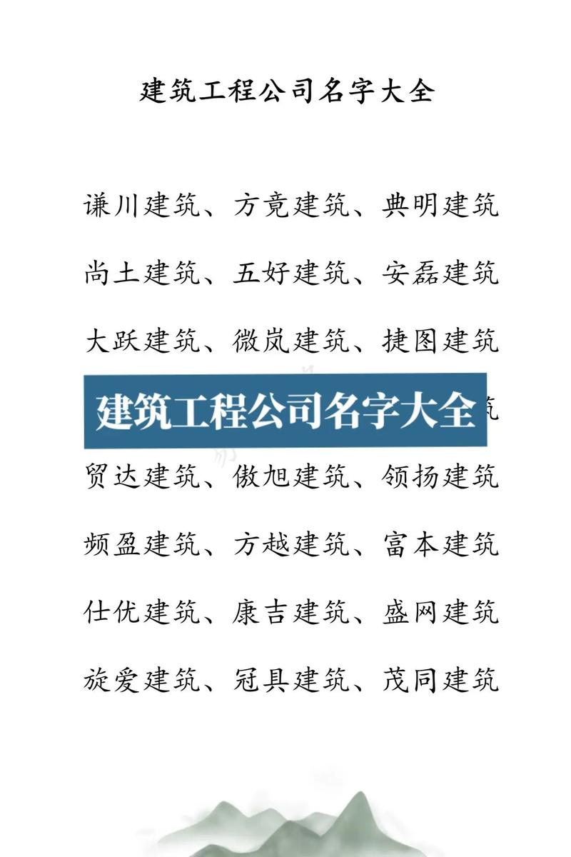 给建筑公司起名字_给建筑公司起名字大全免费
