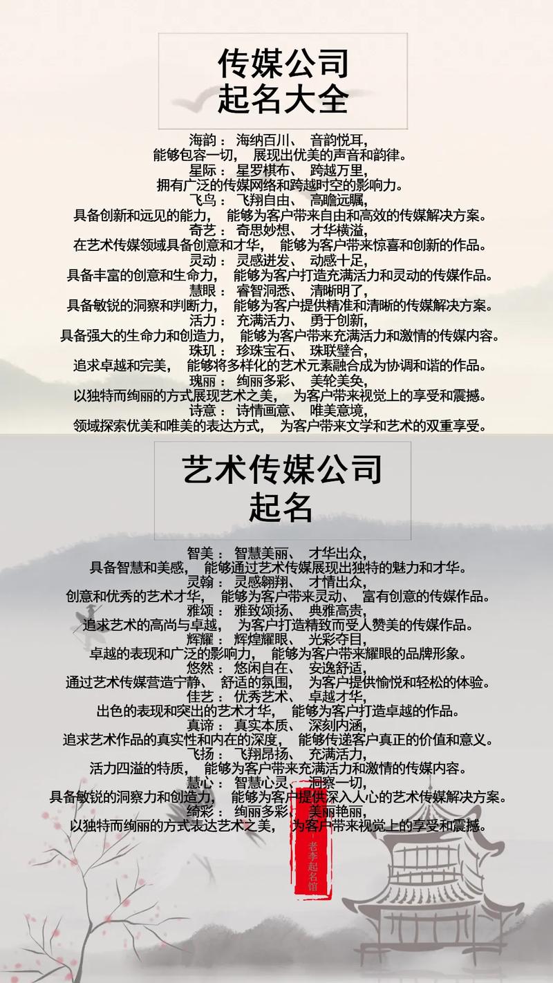 儿童影视传媒公司起名字_少儿影视传媒公司