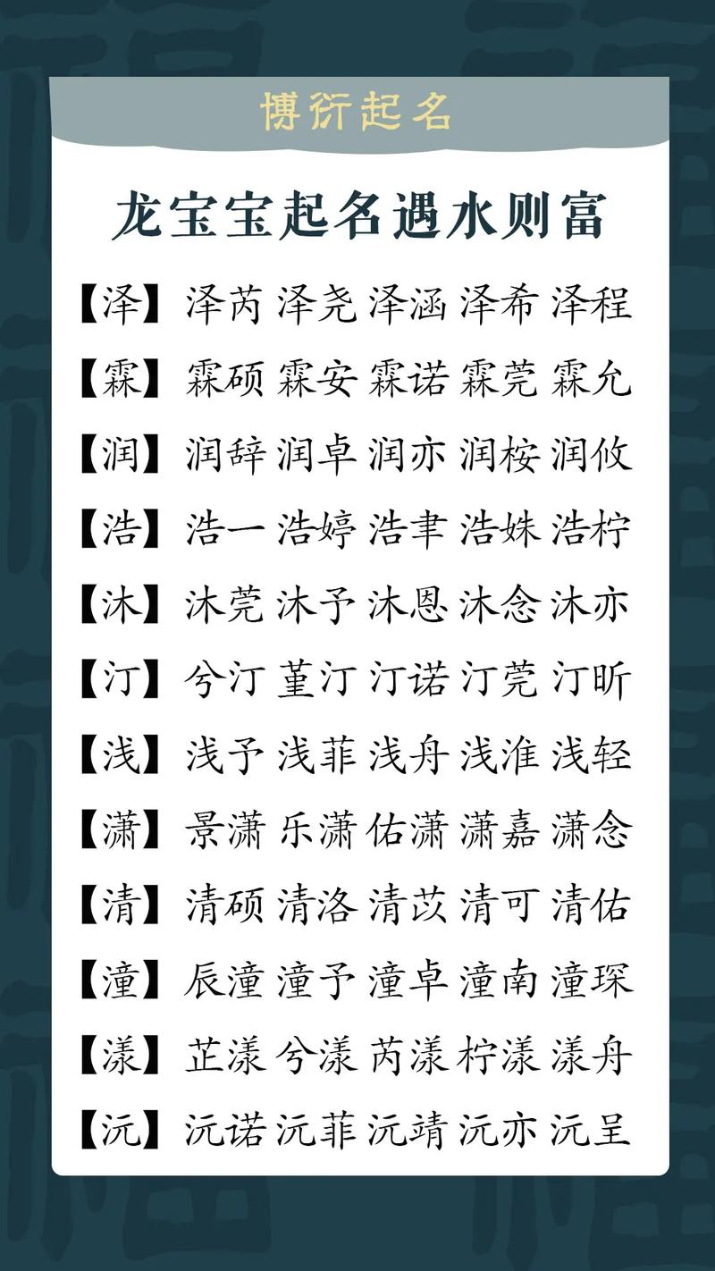 男宝宝起名字带三点水的_男宝宝起名字带三点水的名字