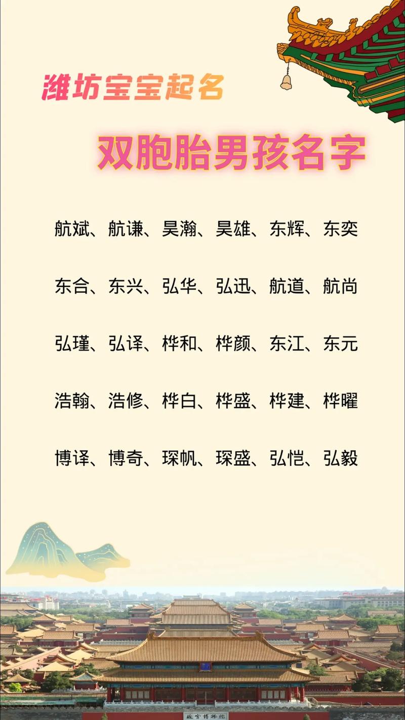 双胞胎起名字男宝宝两个字_双胞胎起名字男宝宝两个字好吗