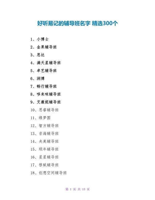 培训机构辅导班起名字大全_培训辅导班起个什么名字好