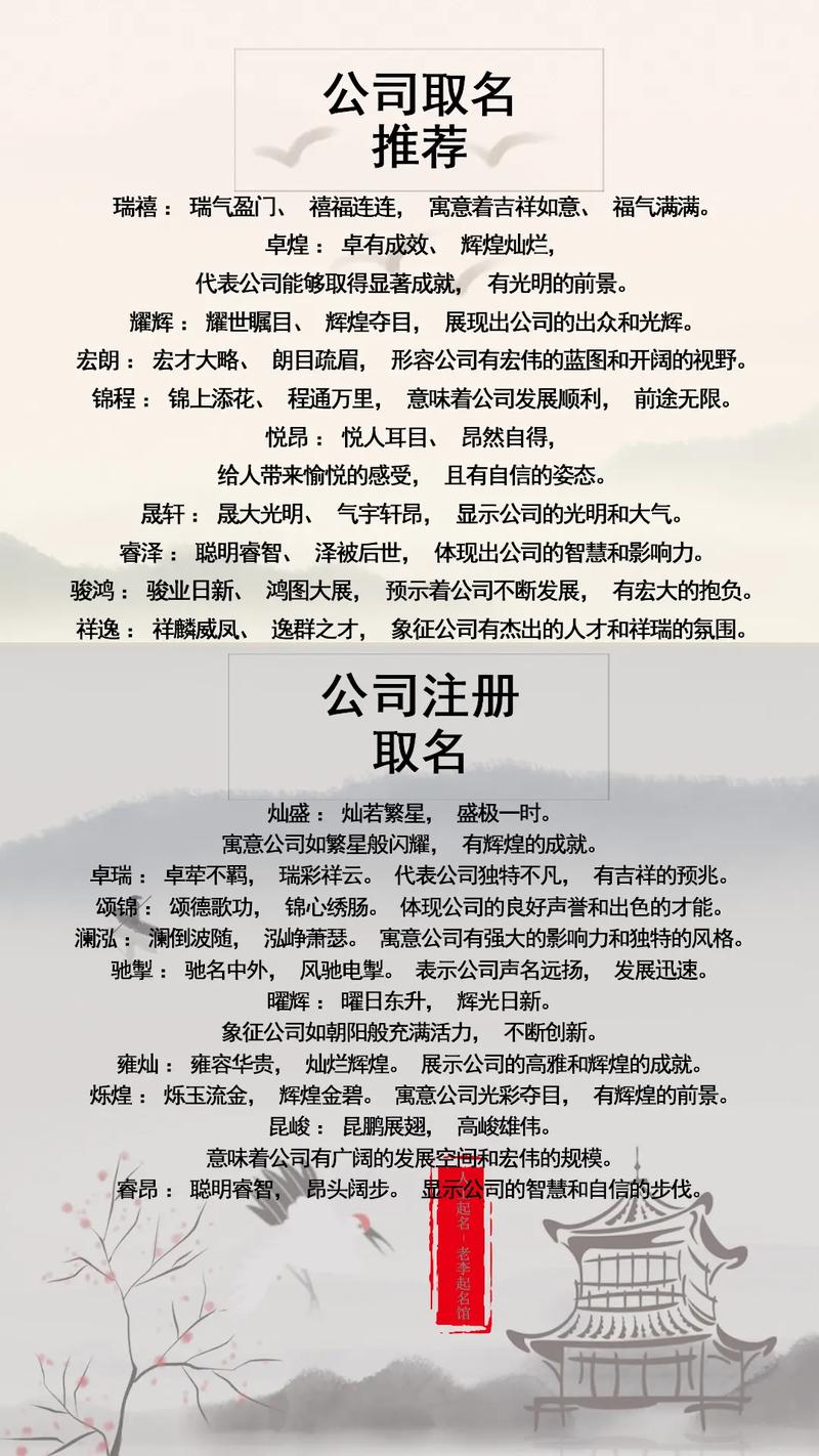 不侵权的公司起名字_不侵权的公司起名字大全
