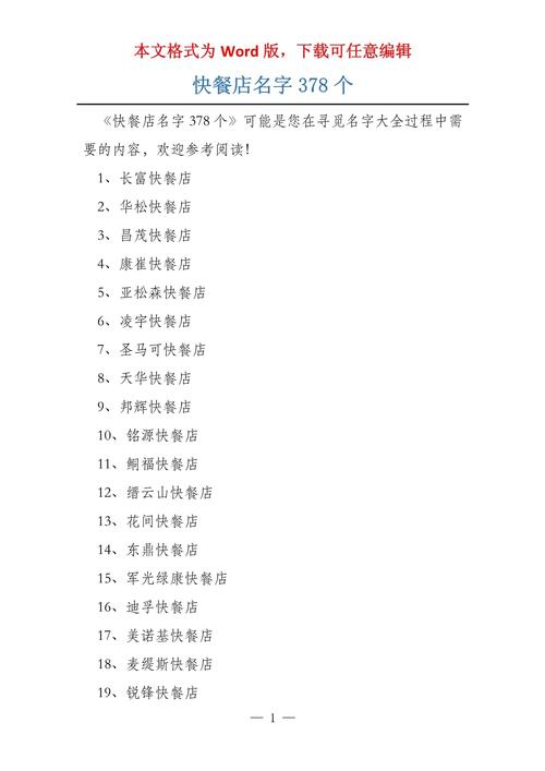 快餐店名字大全起名网红_快餐店名字大全起名网红女