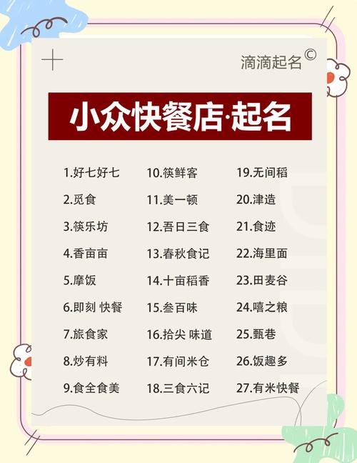 快餐店名字大全起名网红_快餐店名字大全起名网红女