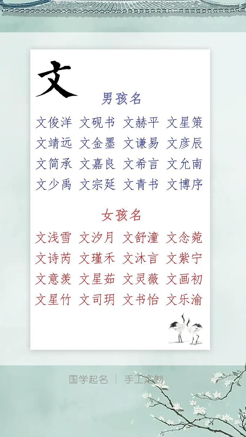 文宝宝起名字_文宝宝取名大全