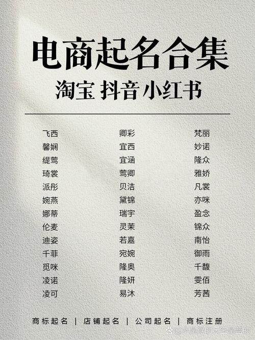 给抖音电商起名字大全_给抖音电商起名字大全女