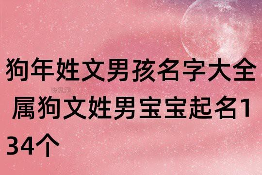 给男生起名字大全属狗的_给男生起名字大全属狗的名字