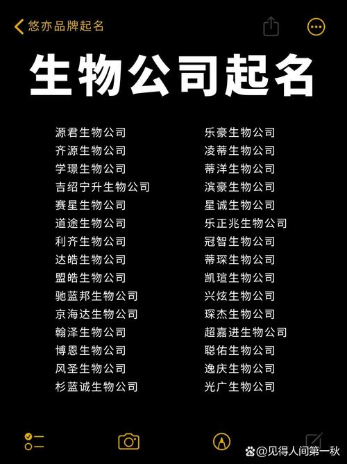 好听的生物公司起名字_好听的生物公司起名字大全