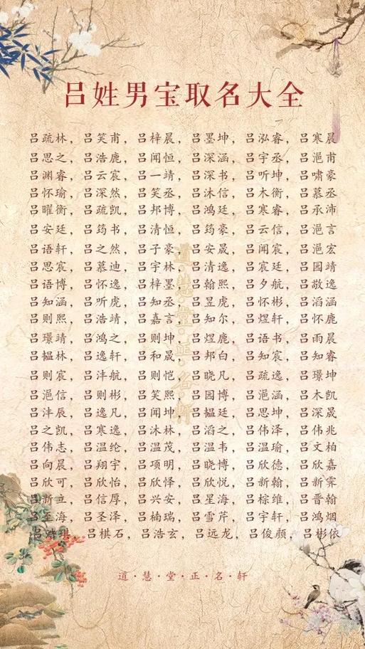 吕宝宝起名字_吕宝宝起名字大全