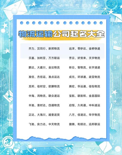 运输材料公司怎么起名字_运输材料公司怎么起名字好听