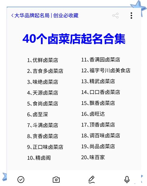 开个卤味熟食店起名字大全_开个卤味熟食店起名字大全四个字