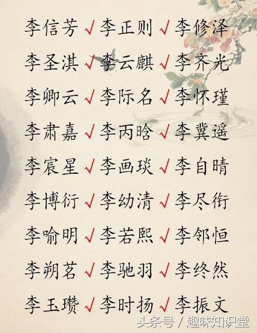 姓李属虎男孩起名字大全集_姓李属虎男孩起名字大全集四个字