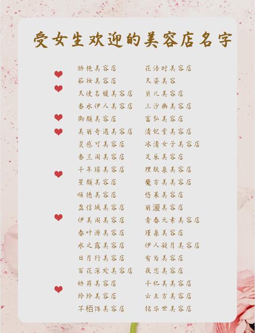 美容院起名字大全最新免_美容院起名字大全最新免费