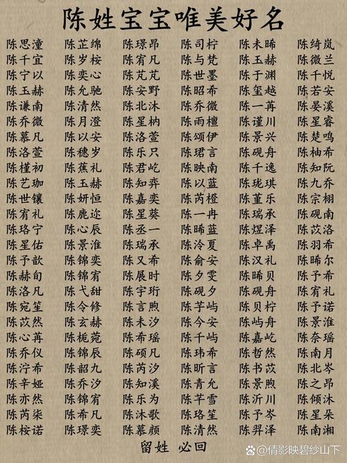 父亲姓陈给女儿起名字大全_父亲姓陈给女儿起名字大全四个字