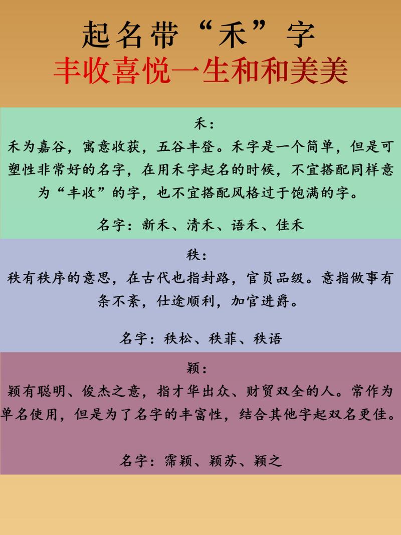 用禾字给女儿起名字大全_用禾字给女儿起名字大全四个字