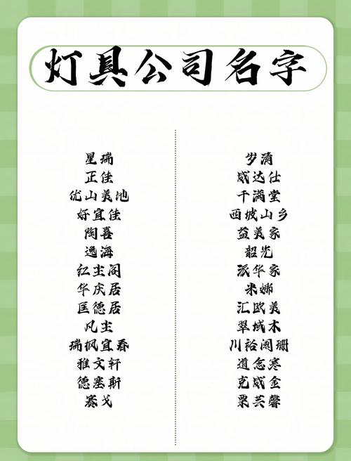起名字大全灯光有关的企业_起名字大全灯光有关的企业名称