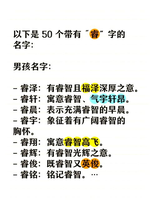 宝宝起名字睿_宝宝起名字睿字好不好